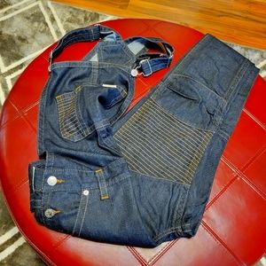 Men's small True Religion jeans overalls